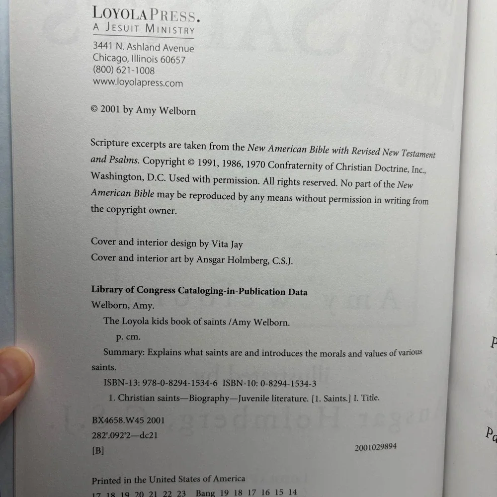 Loyola Kids Book of Saints by Amy Welborn Childrens‎ Religious History for Kids